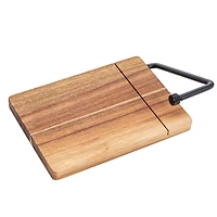 Hello Honey® Natural & Black Acacia Wood & Stainless Steel Cheese Slicer