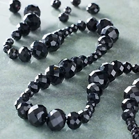 12 Packs: 4 ct. (48 total) Black Faceted Glass Round Beads by Bead Landing™