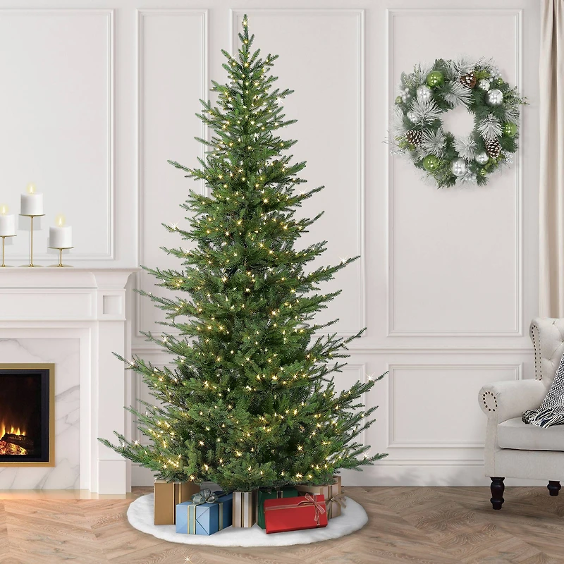 7.5ft. Pre-Lit Natural Fir Artificial Christmas Tree, Clear Lights