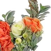 20" Spring Peony, Rose, & Lamb’s Ear Hoop Wreath