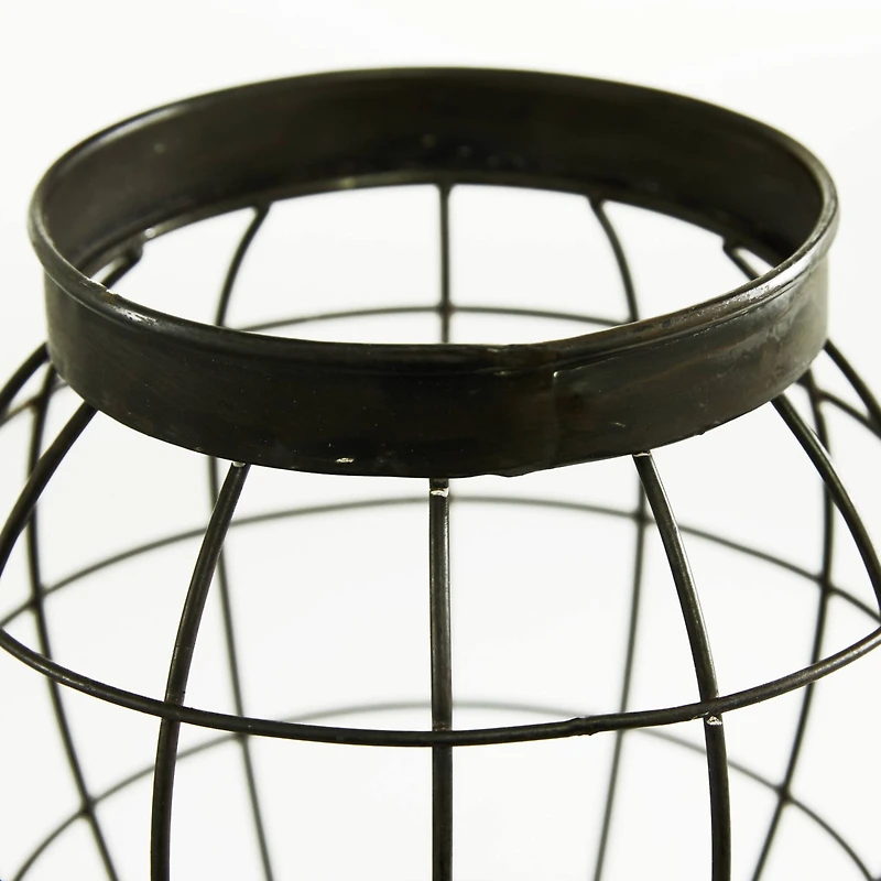 Black Farmhouse Metal Wire Jars, 2ct.