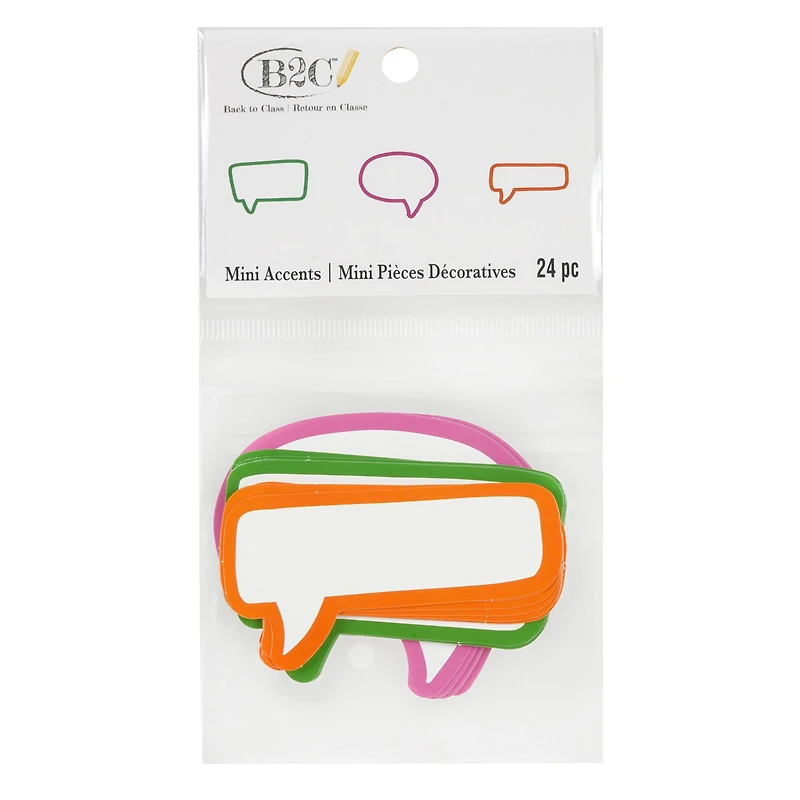 B2C™ Mini Die Cut Speech Bubble Accents, 24ct.