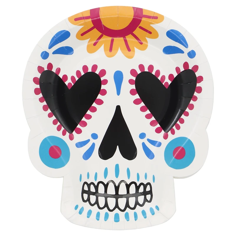 7" Sugar Skull Shaped Paper Plates, 12ct. by Ashland®