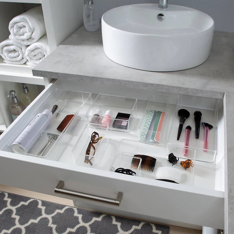Simplify Small Square Clear Drawer Organizer