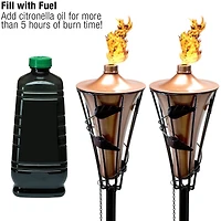 Sorbus 60" Matney Copper Outdoor Torches, 2ct.