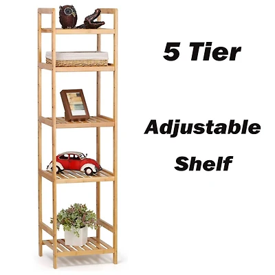 Bamboo 5-Tier Multifunctional Storage Rack