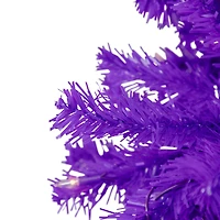 7ft. Pre-Lit Purple Pine Artificial Christmas Tree, Clear Lights