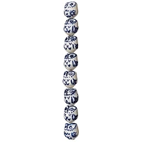 12 Packs: 8 ct. (96 total) Blue Owl Ceramic Beads, 16mm by Bead Landing™