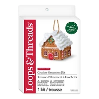Intermediate Gingerbread House Amigurumi Crochet Ornament Kit by Loops & Threads®