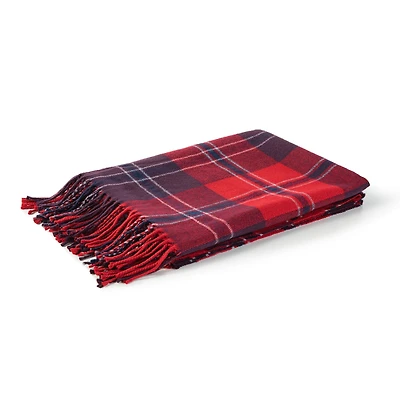 Glitzhome® 60" Plaid Woven Acrylic Throw