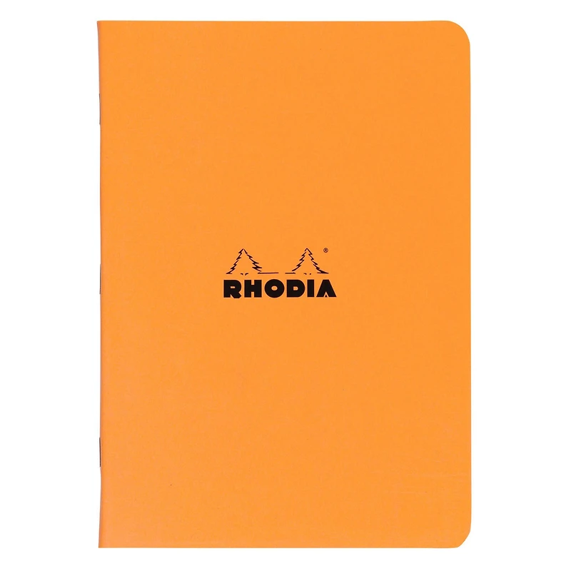 Rhodia® Orange Side Stapled Lined Notebook, 9" x 11.75"