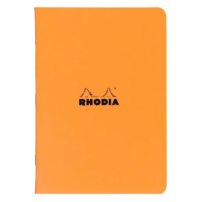 Rhodia® Orange Side Stapled Lined Notebook, 9" x 11.75"