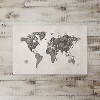 18" x 27" Floral Map Floor Mat