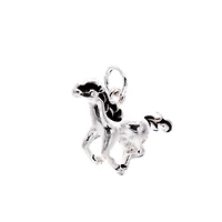 Charmalong™ Antique Silver Plated Horse Charm by Bead Landing™