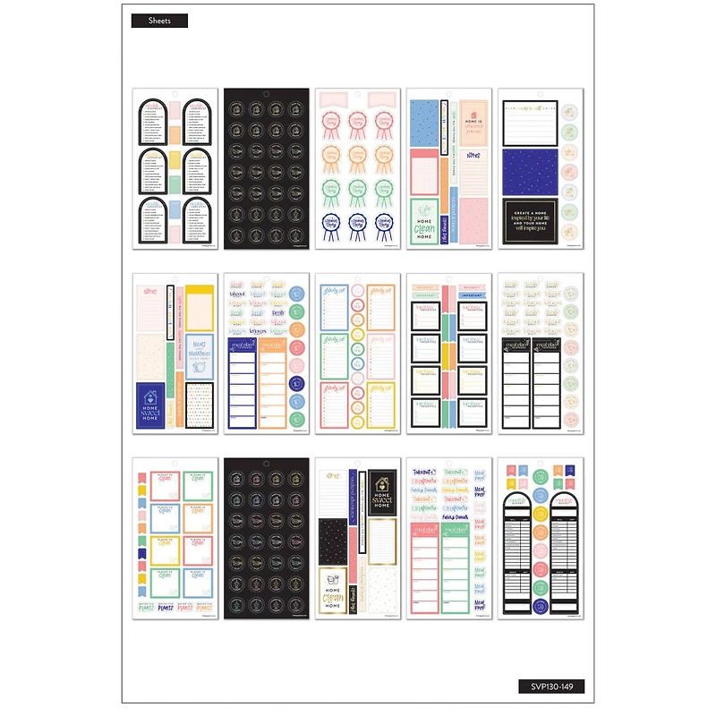 The Classic Happy Planner® Essential Home Value Pack Stickers