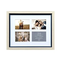 8 Pack: 4 Opening Natural Tan & Navy 5" x 7" Collage Frame with Mat by Studio Décor®