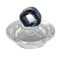 Glass Geometric Faceted Ombre Decorative Jars with Diamond Knobs