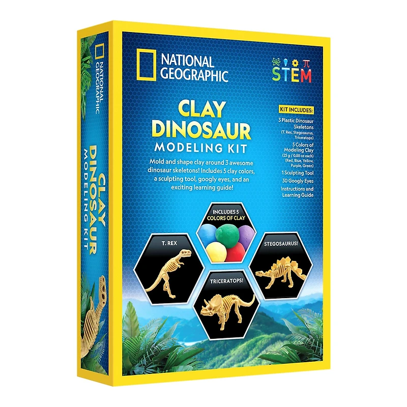 National Geographic™ Clay Dinosaur Modeling Kit