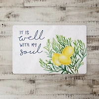 White It is Well with My Soul Lemons Floor Mat