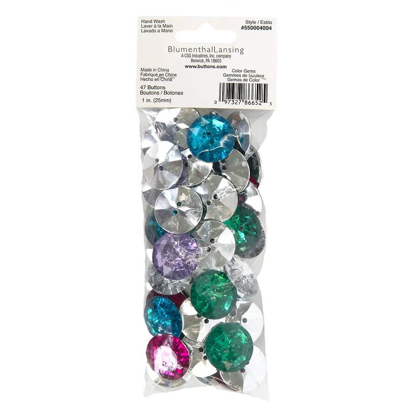 Favorite Findings™ 1" Gem Button Mix