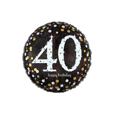 18" Sparkling Birthday 40 Foil Balloon