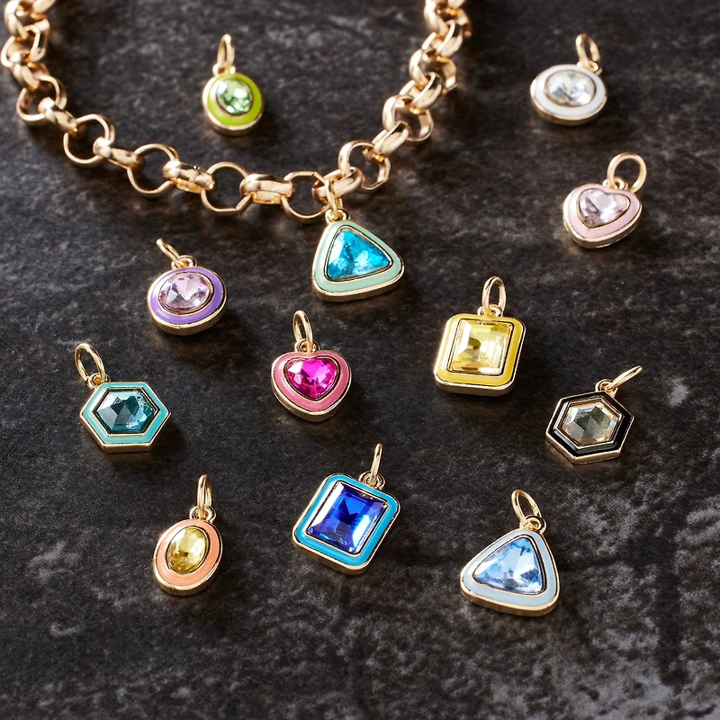 Enamel Gems Charm Mix by Bead Landing™