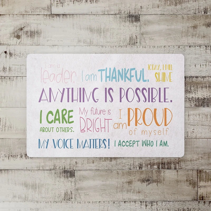 I Am Words 27" x 18" Floor Mat