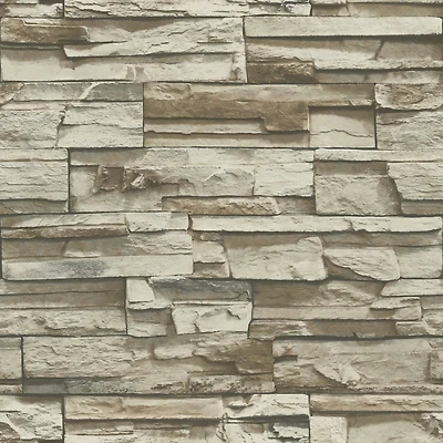 RoomMates Stacked Stone Peel & Stick Wallpaper