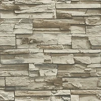 RoomMates Stacked Stone Peel & Stick Wallpaper