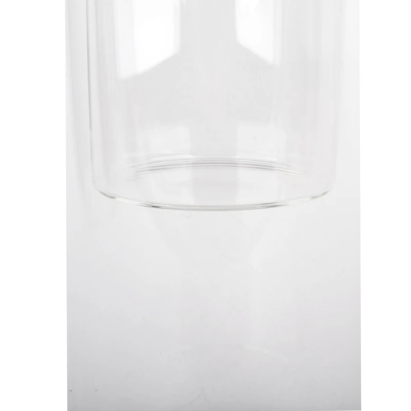 8" Clear Glass Dual Cylinder Candle Holder by Ashland®