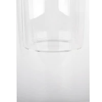 8" Clear Glass Dual Cylinder Candle Holder by Ashland®