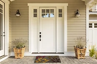 DII® Natural Ferns Vinyl Back Coir Doormat