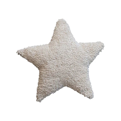 Hello Honey® 15" Natural Tufted Star-Shaped Throw Pillow
