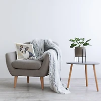 Stupell Industries French Bulldog Dog Grey Beige Neutral Patchwork Throw Pillow 18" x 18"