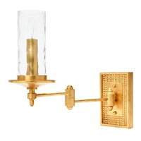 Hello Honey® 18" Gold Metal & Glass Wall Sconce