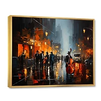 Designart "African American Harlem City" African American Framed Wall Art Prints