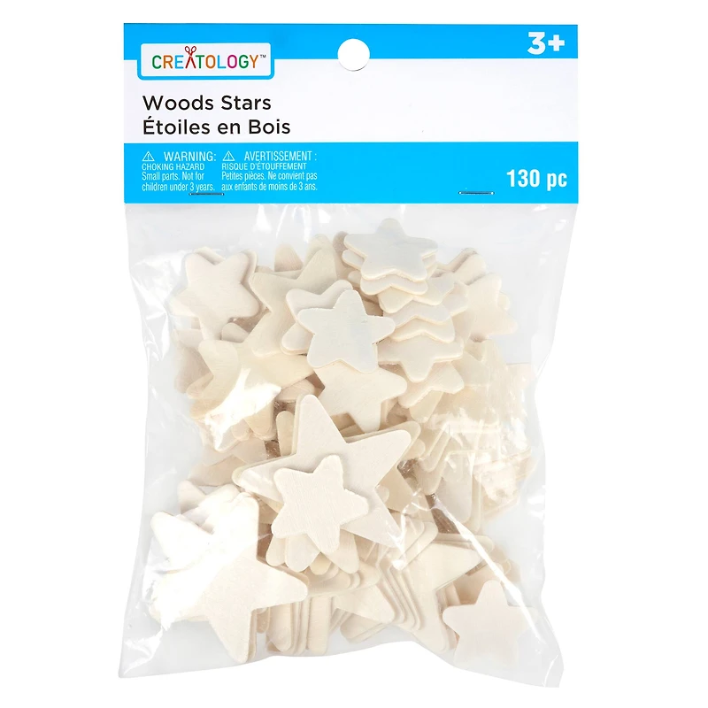 12 Packs: 130 ct. (1,560 total) Wood Stars by Creatology™