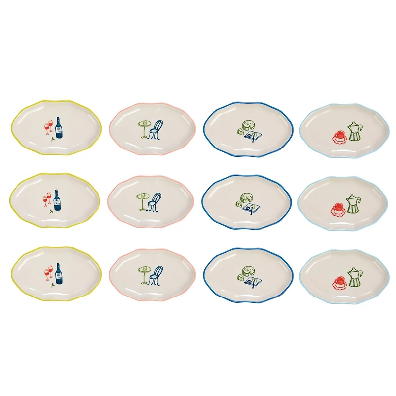Hello Honey® 5" Hand Painted Stoneware Dish Set
