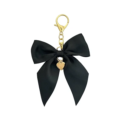 Blue Moon Studio™ Black Fabric Bow Bag Charm