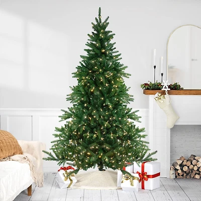 7.5ft. Pre-Lit Real Touch™️ Noble Fir Artificial Christmas Tree, Dual Color LED Lights