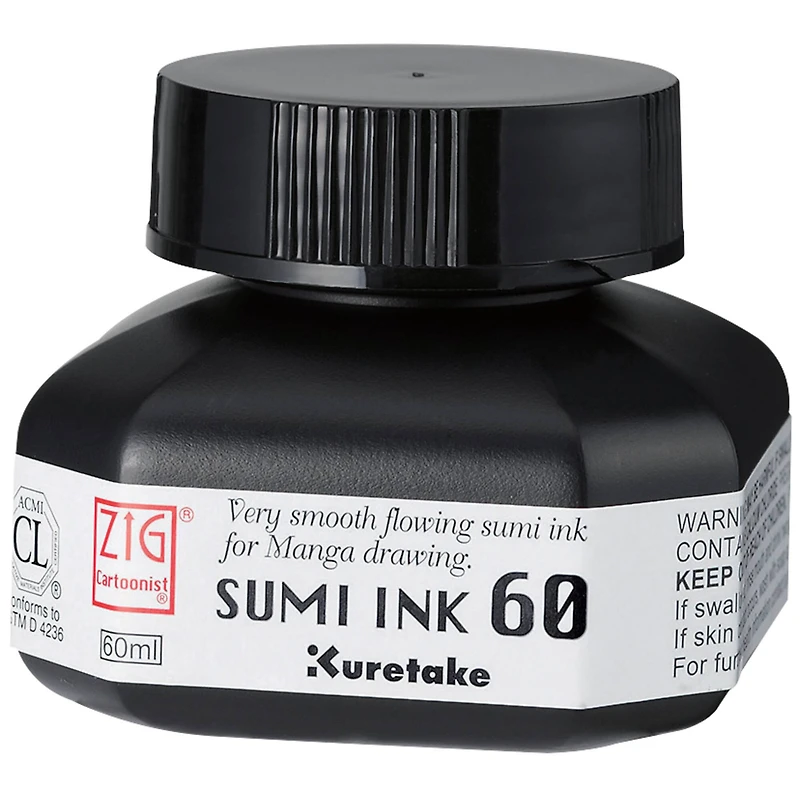 Kuretake Zig Cartoonist Sumi Black Ink