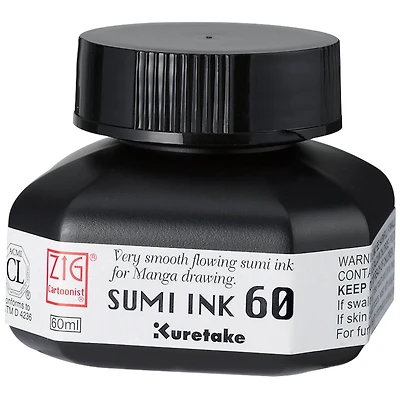 Kuretake Zig Cartoonist Sumi Black Ink