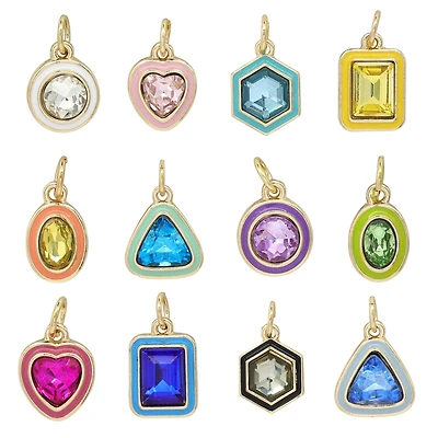Enamel Gems Charm Mix by Bead Landing™