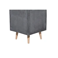 Dark Gray Contemporary Planter Set