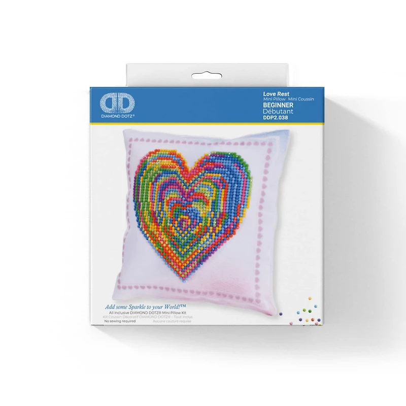 Diamond Dotz® Love Rest Diamond Painting Mini Pillow Artwork Kit