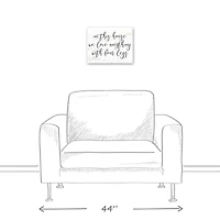 In This House We Love Anything with Four Legs Canvas Wall Art