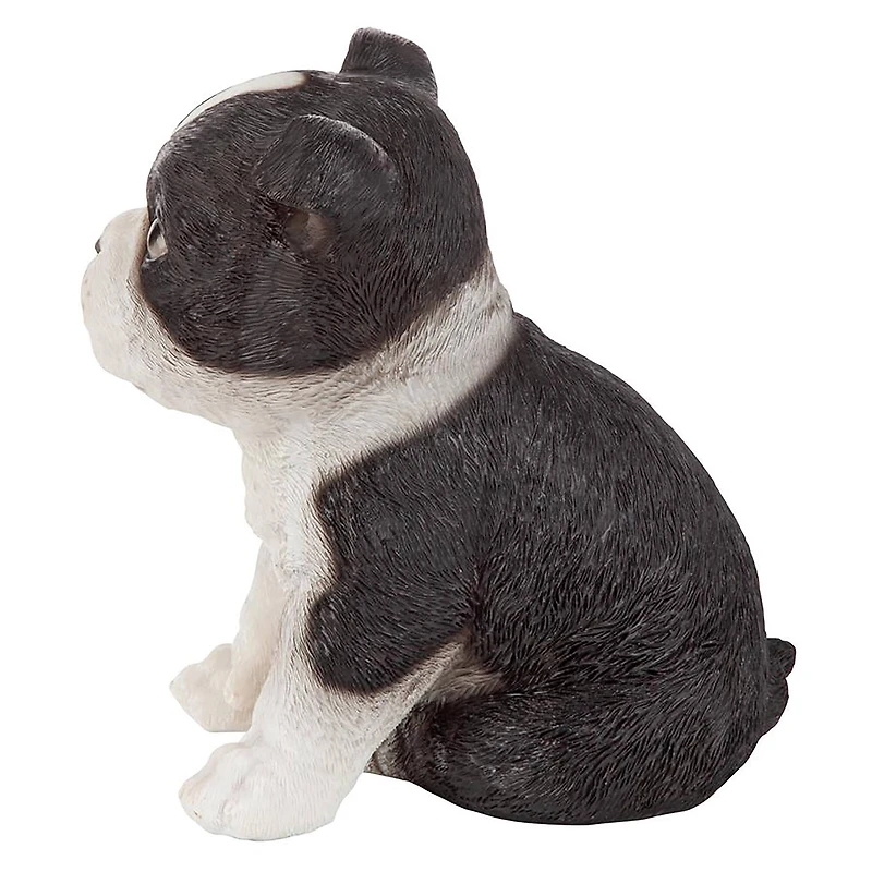 Design Toscano 6" Boston Terrier Puppy Partner Collectible Dog Statue