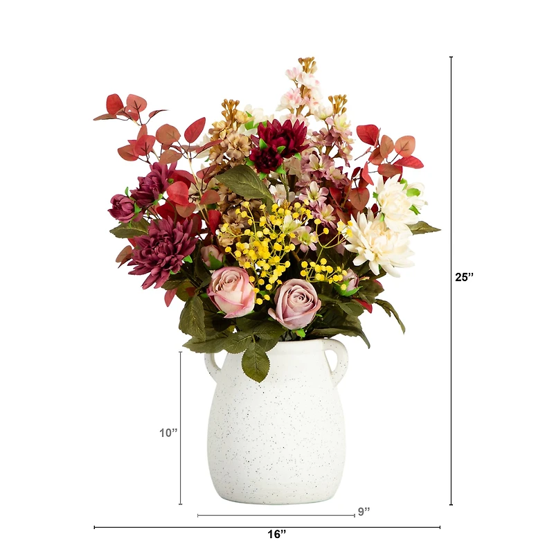 25" Mixed Flower Arrangement in Ceramic Vase
