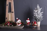 Winter Bird Shelf Sitter with Natural Accents