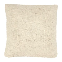 Hello Honey® Cream Woven Cotton Bouclé Pillow